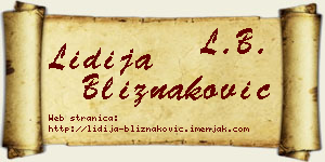 Lidija Bliznaković vizit kartica